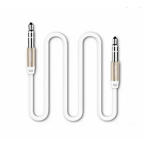 Аудіокабель Remax RM-L100 AUX 3.5 miniJack M-M 1 м Білий