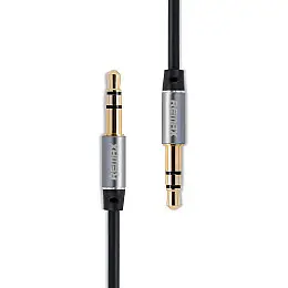 Аудіокабель AUX Remax RL-L200 AUX 3.5 miniJack M-M 2 м Чорний