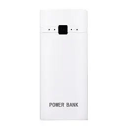 Корпус УМБ для акумуляторів 2x18650 макс 5600 mA USB microUSB з фонариком Білий (2x18650 White) Power