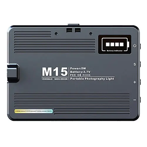 Накамерная светодиодная LED лампа RIAS M15 с аккумулятором 8W (3_04511)