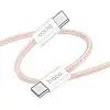 Кабель для зарядки Hoco X104 Source Type-C to Type-C 60W 20V/3A 1 м Рожевий
