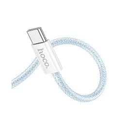 Кабель для зарядки Hoco X104 Source Type-C to Type-C 60W 20V/3A 2 м Голубий