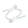 Кабель для зарядки Hoco X104 Source Type-C to Type-C 60W 20V/3A 2 м Голубий
