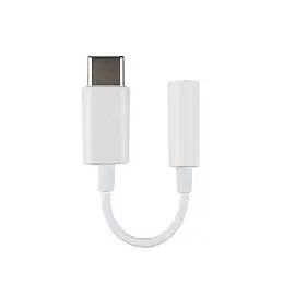 Адаптер Aux Apple Type-C на 3.5 Jack Білий