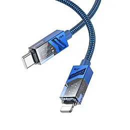 Кабель для зарядки та обміну даними Borofone BU42 Octavia PD27W Type-C to Lightning 1.2 м Синій