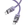 Кабель для зарядки та обміну даними Borofone BU42 Octavia 60W 3A/20V Type-C to Type-C 1.2 m Фіолетовий