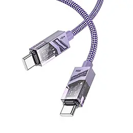 Кабель для зарядки та обміну даними Borofone BU42 Octavia 60W 3A/20V Type-C to Type-C 1.2 m Фіолетовий