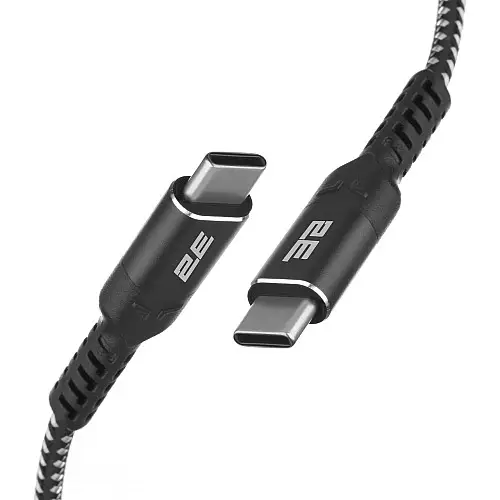 Кабель синхронізації зарядки Type-C 2E USB-C - USB-C PD 3.1 240W 1м Чорний