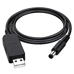 Кабель конвертер RIAS NP-FW50 для Wi-Fi роутера з 5V на 12V USB Black