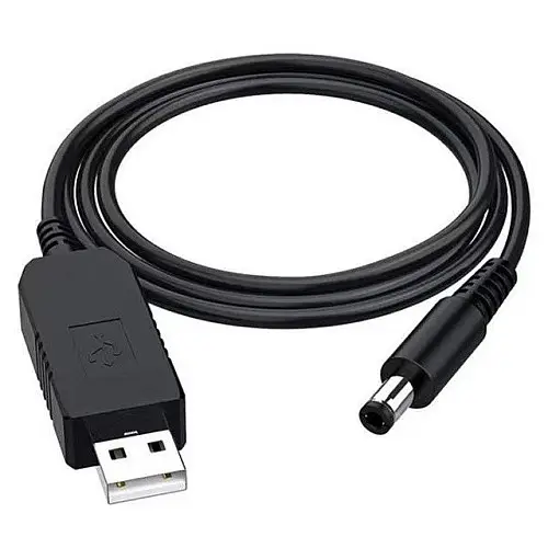 Кабель конвертер RIAS NP-FW50 для Wi-Fi роутера з 5V на 12V USB Black