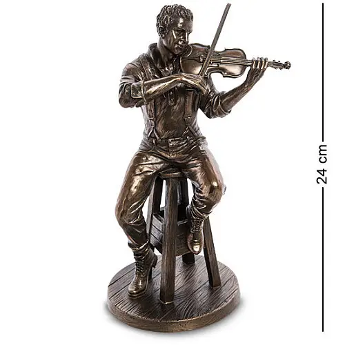 Статуэтка декоративна Скрипаль 24 см Veronese AL84428