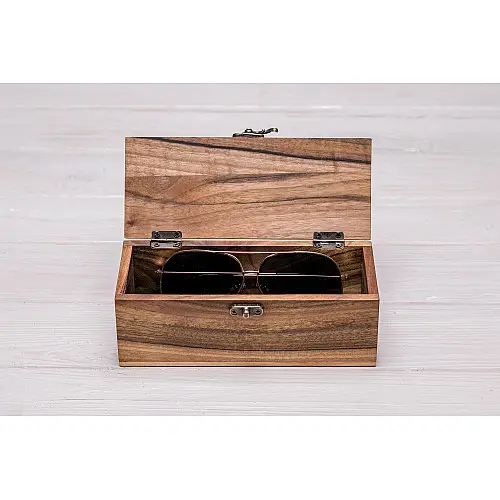 Дерев'яна коробочка для зберігання окулярів ecoWalnut 180х74х67 мм