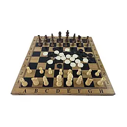 Ігровий набір нарди/шахи/шашки 47,5х47,5х2 см (DN35204)