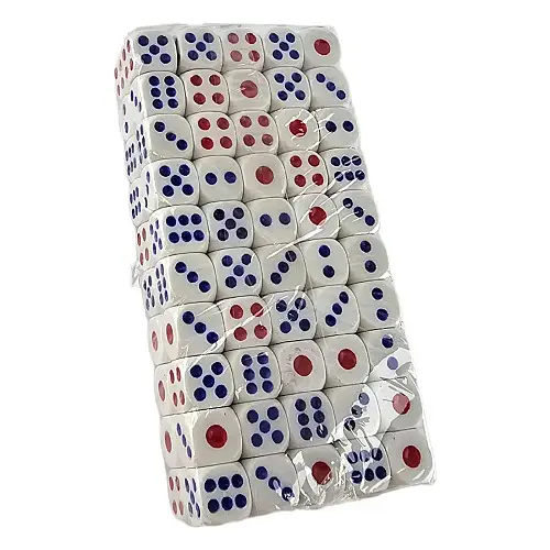 Кості ігрові DUKE 100 шт 13х13х13 мм (DN35244)