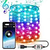 Світлодіодна гірлянда Meiq-IT 100 LED RGB 10 м USB Bluetooth управління з телефону
