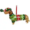 Елочная игрушка BonaDi Dachshund in a sweater 13х7.5х3 см Разноцветный DP232137