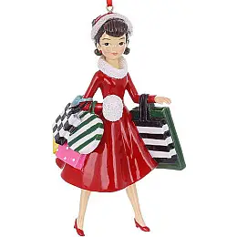 Елочная игрушка BonaDi Christmas shopping 9х6х15 см Разноцветный DP232144