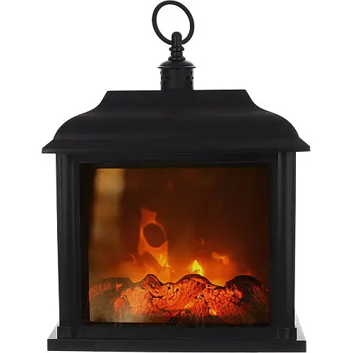 Светодиодный камин BonaDi Black&Fire 24х12х33 см Черно-красный DP232153