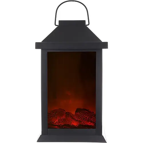 Светодиодный камин BonaDi Black&Fire 14х15х31 см Черно-красный DP232154