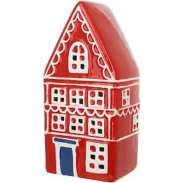 Светлодіодний будиночок BonaDi Town 9х7.3х20 см Червоний-білий DP232158