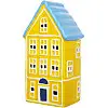 Светодиодный домик BonaDi Town 10.5х7х19 см Желто-голубой DP232159