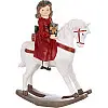 Настольная фигурка Girl on a horse 25 см Ретро стиль BonaDi Разноцветный DP232174