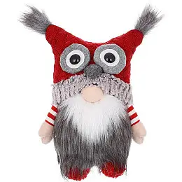 Декоративная игрушка Gnome with owl hat 31 см Разноцветный BonaDi DP232202