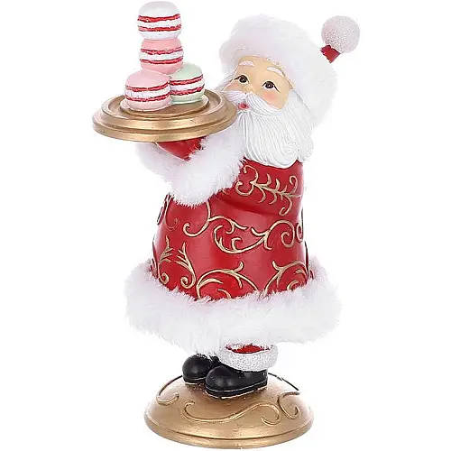 Новогодняя фигурка Santa with macarons 11х16 см Разноцветный BonaDi DP232257