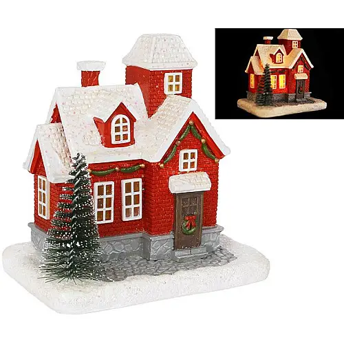 Светодиодная статуэтка New Year's house 11.5х8 см Разноцветный BonaDi DP232293