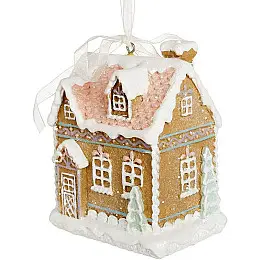 Елочные игрушки набор BonaDi Gingerbread house 8х6х10 см Разноцветный 6 шт DP232302