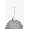 Новогодняя игрушка шар No Brand Волна блестящая 8 см Серебряный (2000990834454)