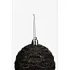 Новогодняя игрушка шар No Brand Волна блестящая 8 см Черный (2000990834461)