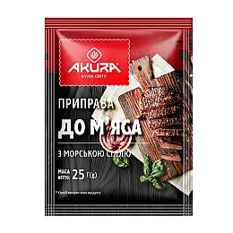 Приправа До м'яса з морською сіллю  ТМ Akura 25 г