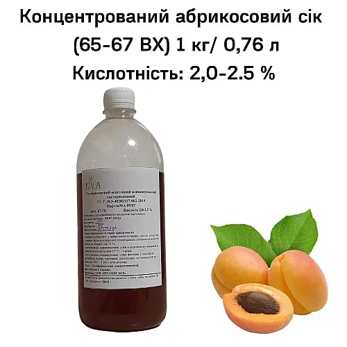 Концентрированный сок Eva Абрикосовый 1кг/0,76 л