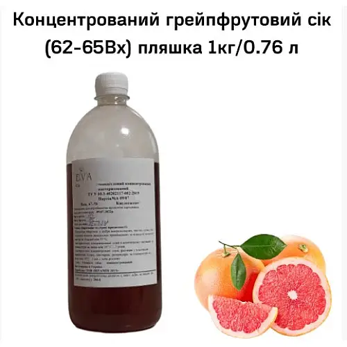 Концентрированный сок Eva Грейпфрутовый 1кг/0.76 л