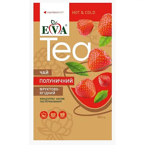 Джем чай Eva Фруктово-Ягодный Клубника 12 шт