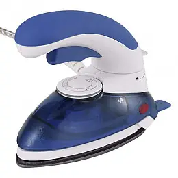Дорожній міні праска та відпарювач для одягу 2 в 1 Hot Steamer HT-558B з поворотною ручкою 1000 Вт міні відпарювач Синій
