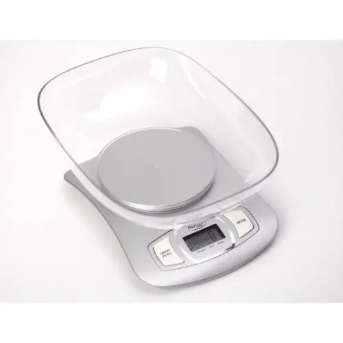 Веси кухонні з чашею Adler AD 3137 silver 5 кг Сірий