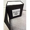 Подарочная упаковка-коробка для часов Gucci черный 90х90х60 мм