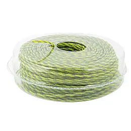Леска для триммера безшумна MASTERTOOL SPIRAL SQUARE 2.70 мм 107 м двоколірна (19-0413)