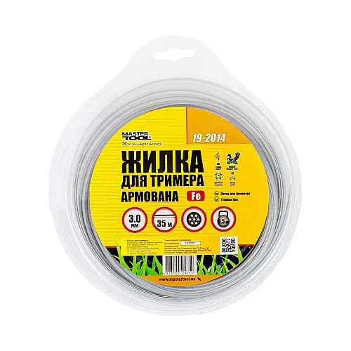 Леска для триммера КОРД зі сталевим сердечником 3.00 мм 35 м (блістер) MASTERTOOL