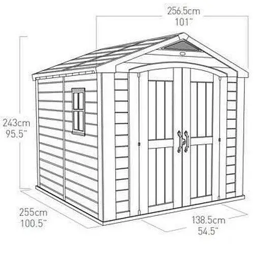 Садовый пластиковый домик FACTOR 8x8 Keter