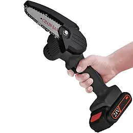 Аккумуляторная цепная мини-пила сучкорез для обрезки деревьев Mini Electric CHAIN SAW Black 1 АКБ (3_03784)