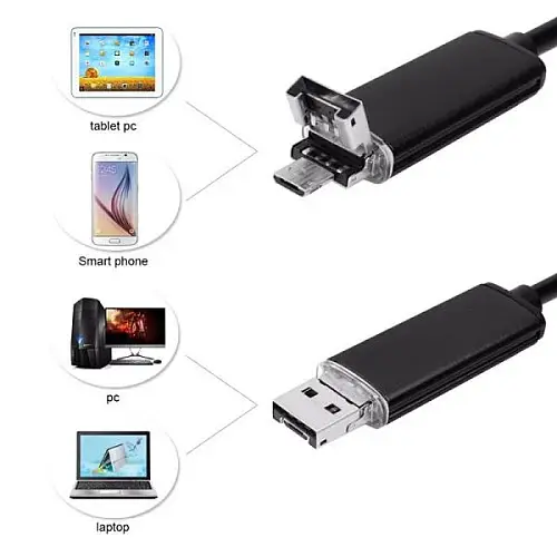 USB эндоскоп для смартфона и ноутбука HD 480P Kerui 651H 1 м 5.5 мм (100347)