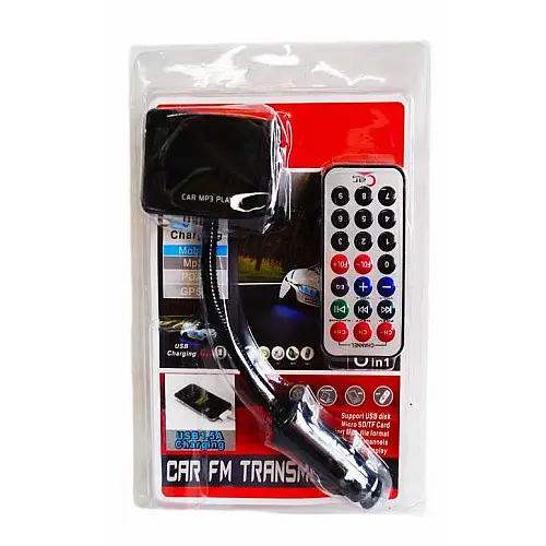 Автомобільний FM-модулятор 856 USB/micro SD від прикурювача Black (av052-hbr)