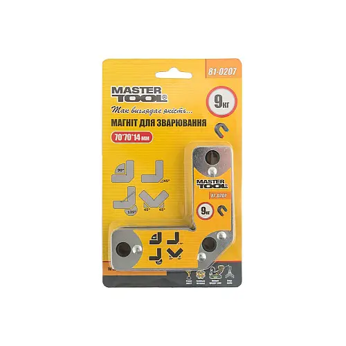 Магніт кутовий для зварювання MASTERTOOL GM 9 кг 45/90/135° (81-0207)