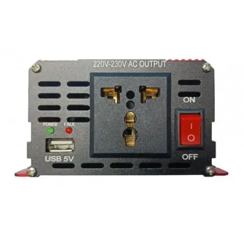 Інвертор перетворювач напруги з 12V на 220V XPro 1500W червоний (MER-15280)