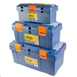 Ящики для інструментів з пластиковими замками MASTERTOOL 3 шт 14"/ 17"/ 20" (79-2006)