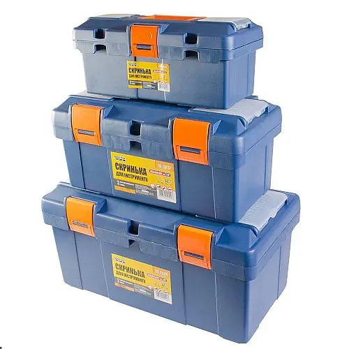 Ящики для інструментів з пластиковими замками MASTERTOOL 3 шт 14"/ 17"/ 20" (79-2006)