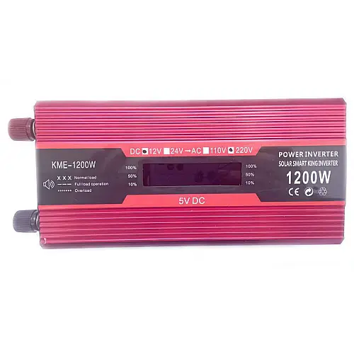 Инвертор напряжения Solar Smart King Power Inverter 012 c 12V на 220V 1200W модифицированная синусоида Red (11033-hbr)
